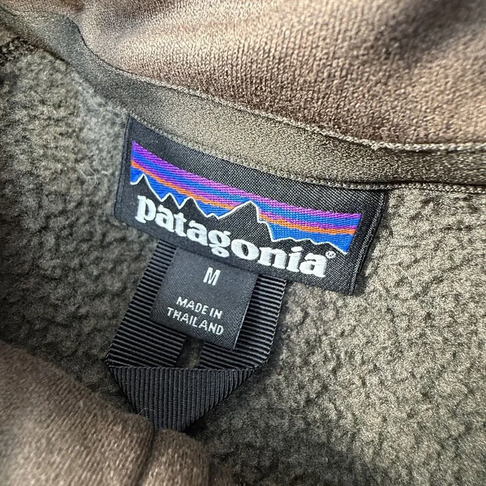 Patagonia Men's Brown Fleece Jacket Better Sweater 1/4 Zip, Size Medium